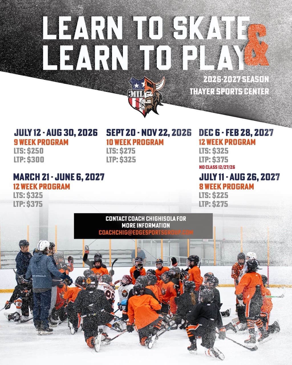 Learn to skate & play vikings year Large